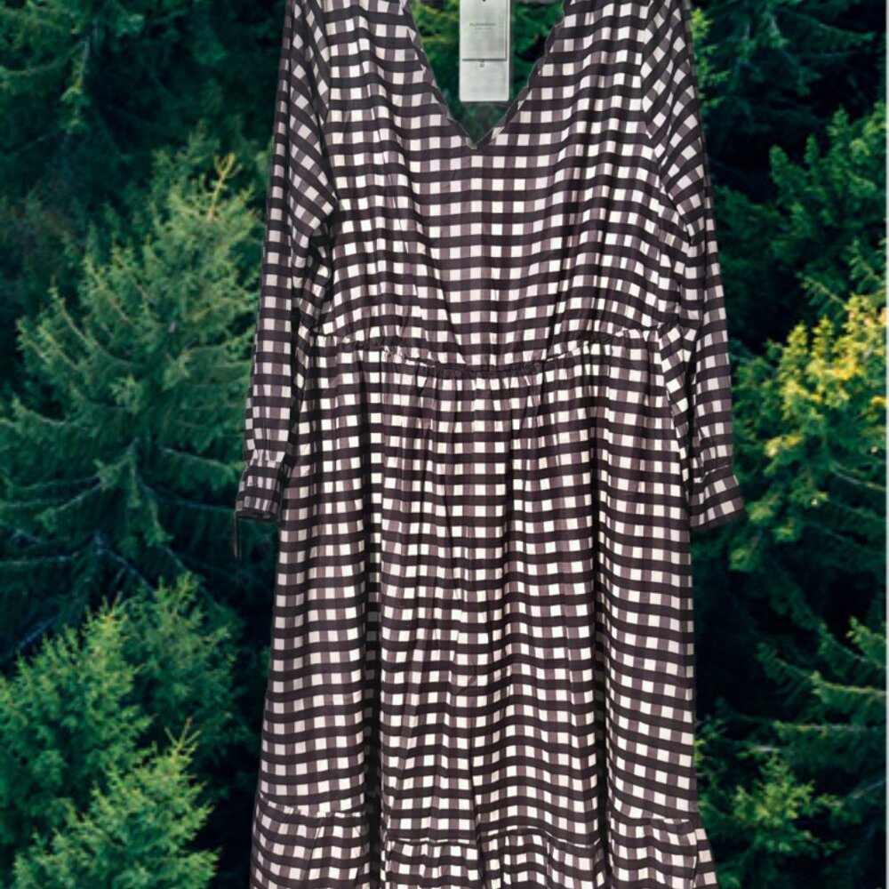 Bloomchic Brown & Ivort Gingham Dress - NWT - 18/20